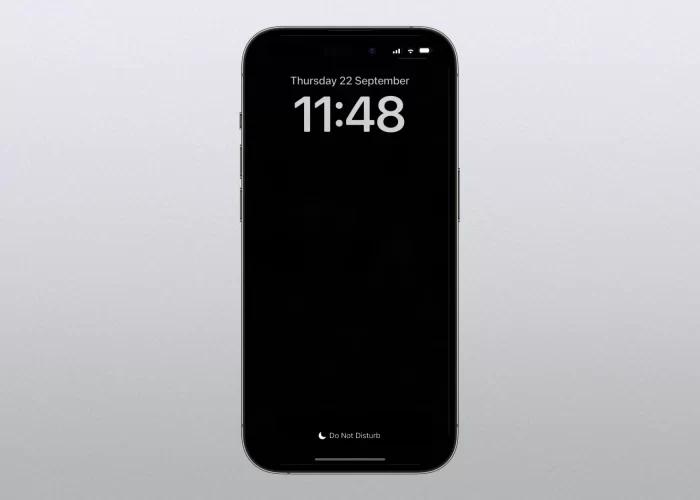 iphone 14 pro always on display black white