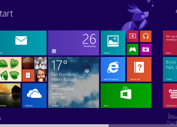 windows 8 1 start screen