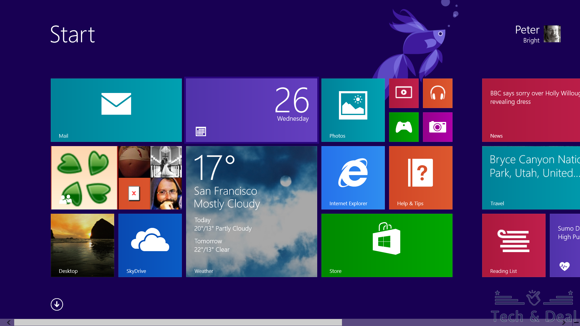 windows 8 1 start screen