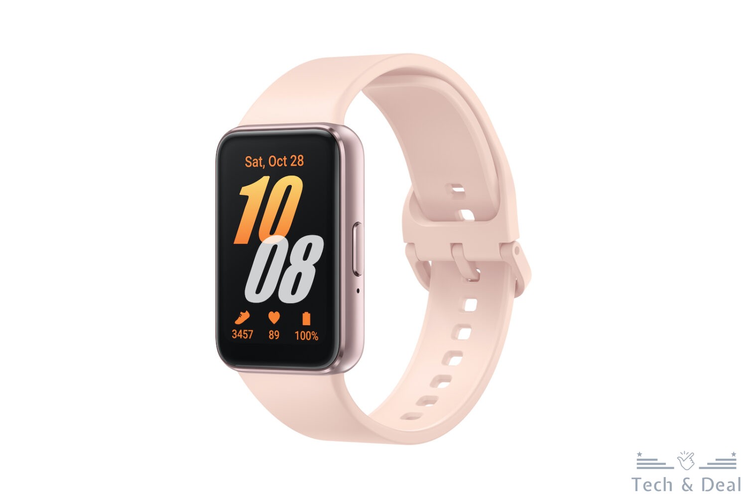 samsung galaxy fit3 front pink gold